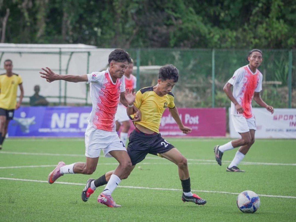 Players in action during the match between Longleng and Shamator during the Dr T Ao Trophy on October 15.